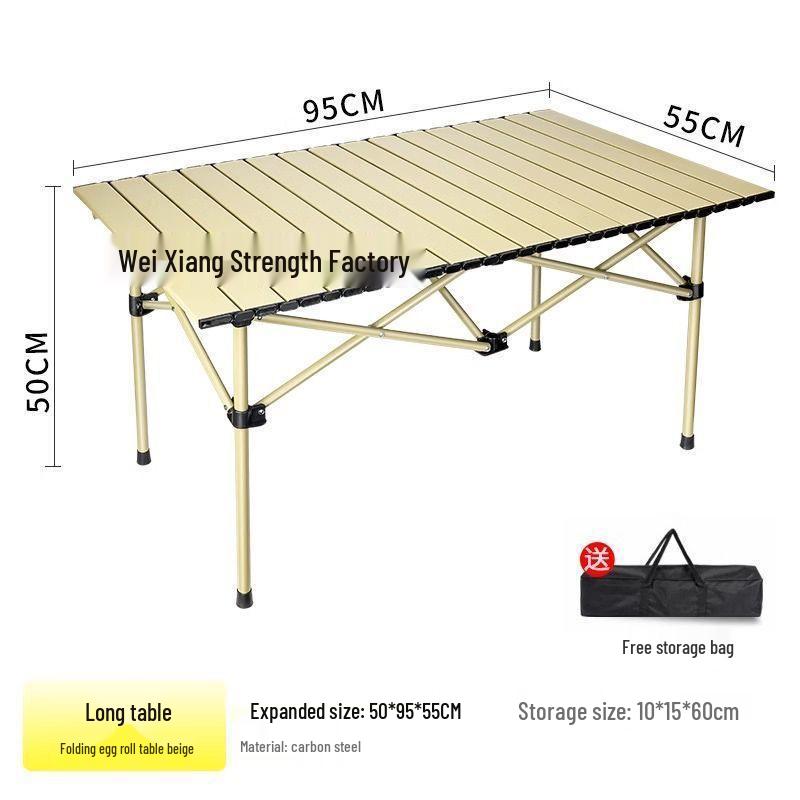 Portable Outdoor Folding Table and Chair Set - Durable Egg Roll Design for Camping, Picnics, & Fishing