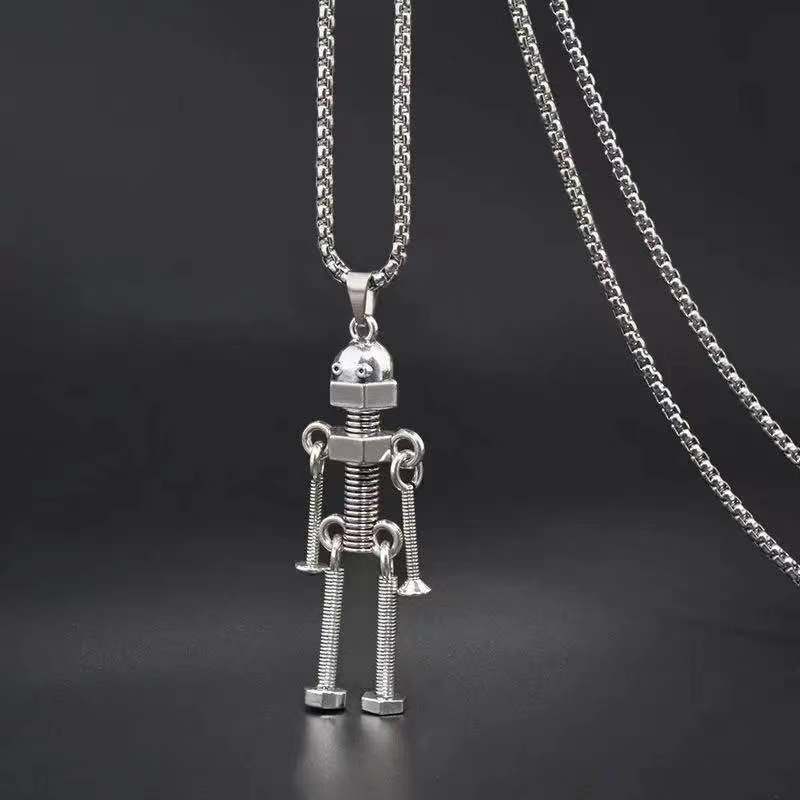 Screw Robot Male Hip-Hop Clothes Chain Children's Accessories Necklace Pendant