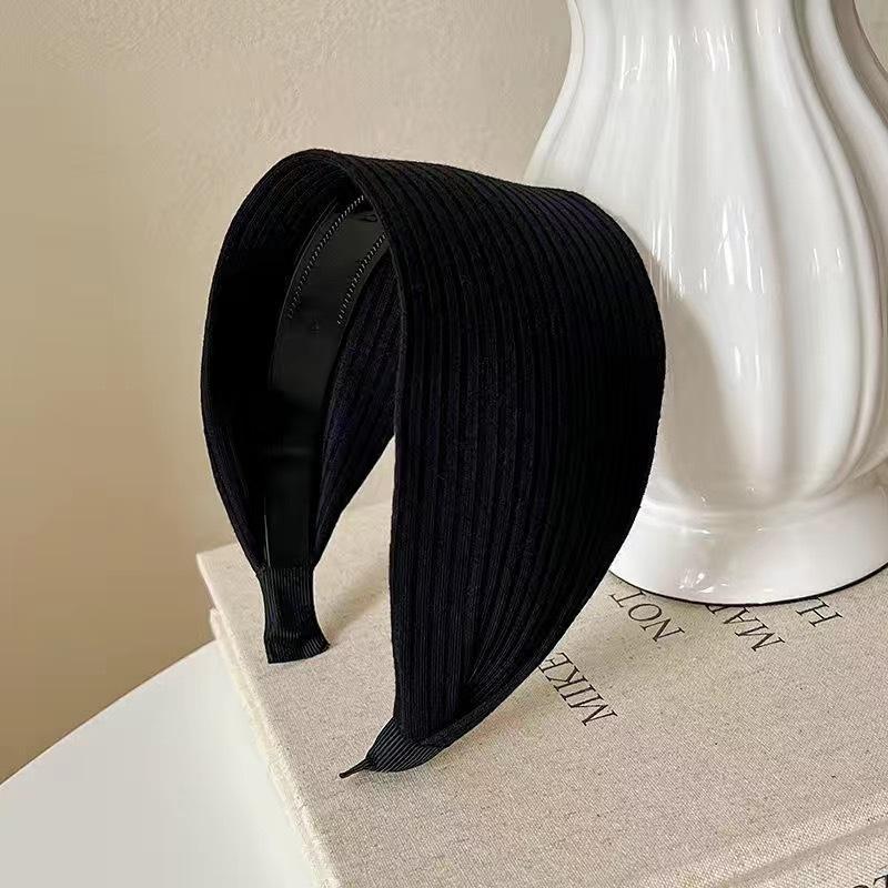 New Fashion Wide Hair Hoop Hairband Solid Stripes Hair Bands for Women Girls Nonslip Twilled Headbands Hair Accessories Headwear