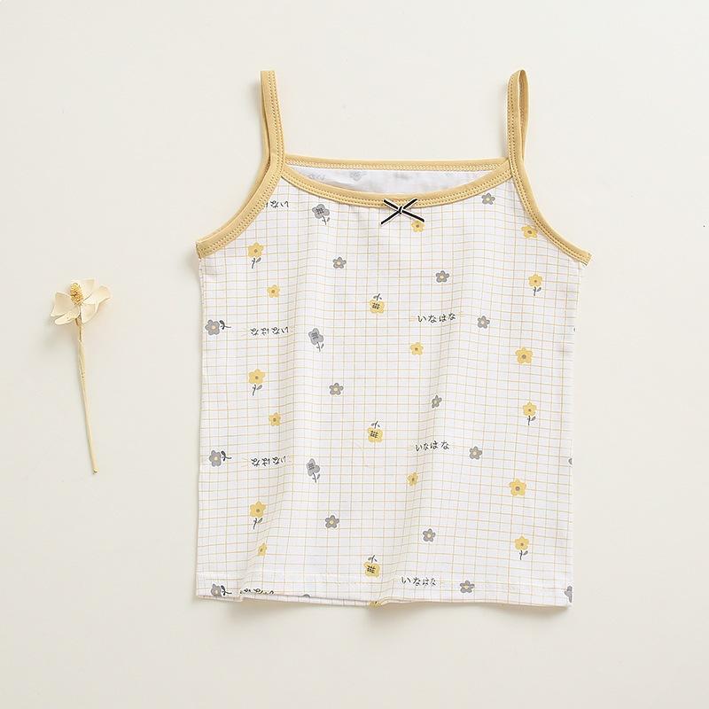 Girls Summer Cotton Tank Top Thin Baby Vest Pure Cotton Sleeveless Shirt For Toddler Infant