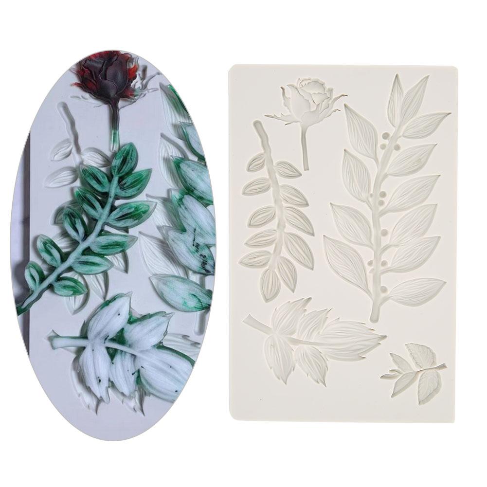 Branch Flower Vine Pattern Silicone Cake Mold Chocolate Fondant Baking Decorating Mould