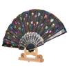 Supporto decorativo per ventaglio cinese Pratico supporto per display per ventaglio Supporto per ventaglio pieghevole in bambù(Colore del registro)
