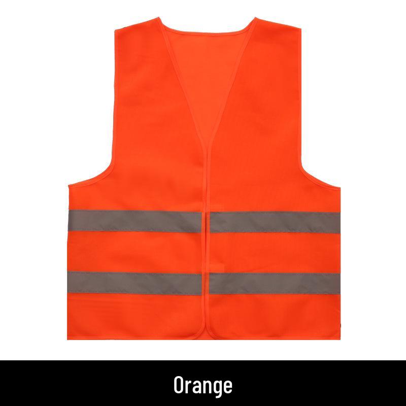 Reflective Multi-Pocket Safety Vest for Construction, Sanitation, and Traffic.
