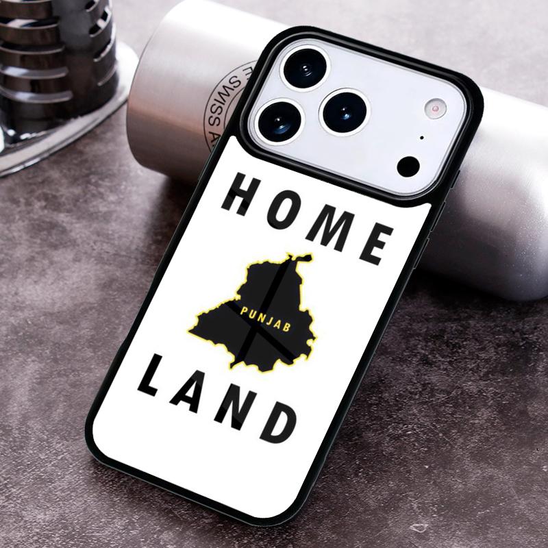 

Punjab Map Outline Phone Case for iPhone 17 16 15 Pro Max Air 14 13 12 11 Plus Shockproof Capa Cover iPhone 12 Pro Max