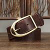 Belt Men's Washed-out Vintage Distressed Pure Cowhide Crack Leather Pin Buckle Trendy Unique Denim Casual Belt Men's