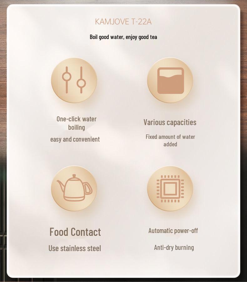 Malata Long Spout Electric Kettle – Automatic Shut-Off, Anti-Dry Protection, Ideal for Tea Brewing.