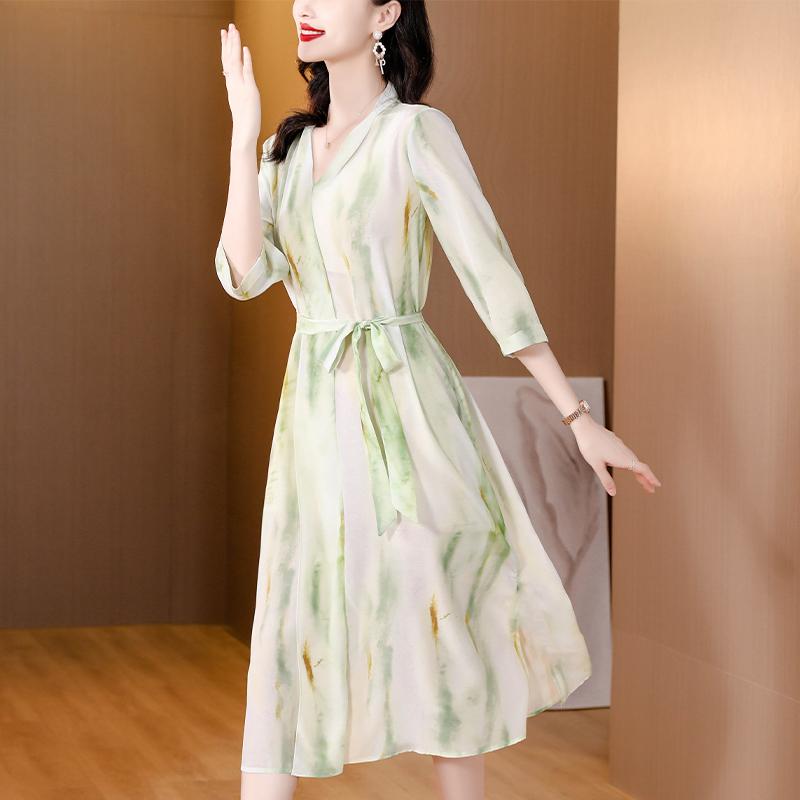 Summer Fashion Dress for Women New V-neck Holiday Vintage Style Casual Dresses
