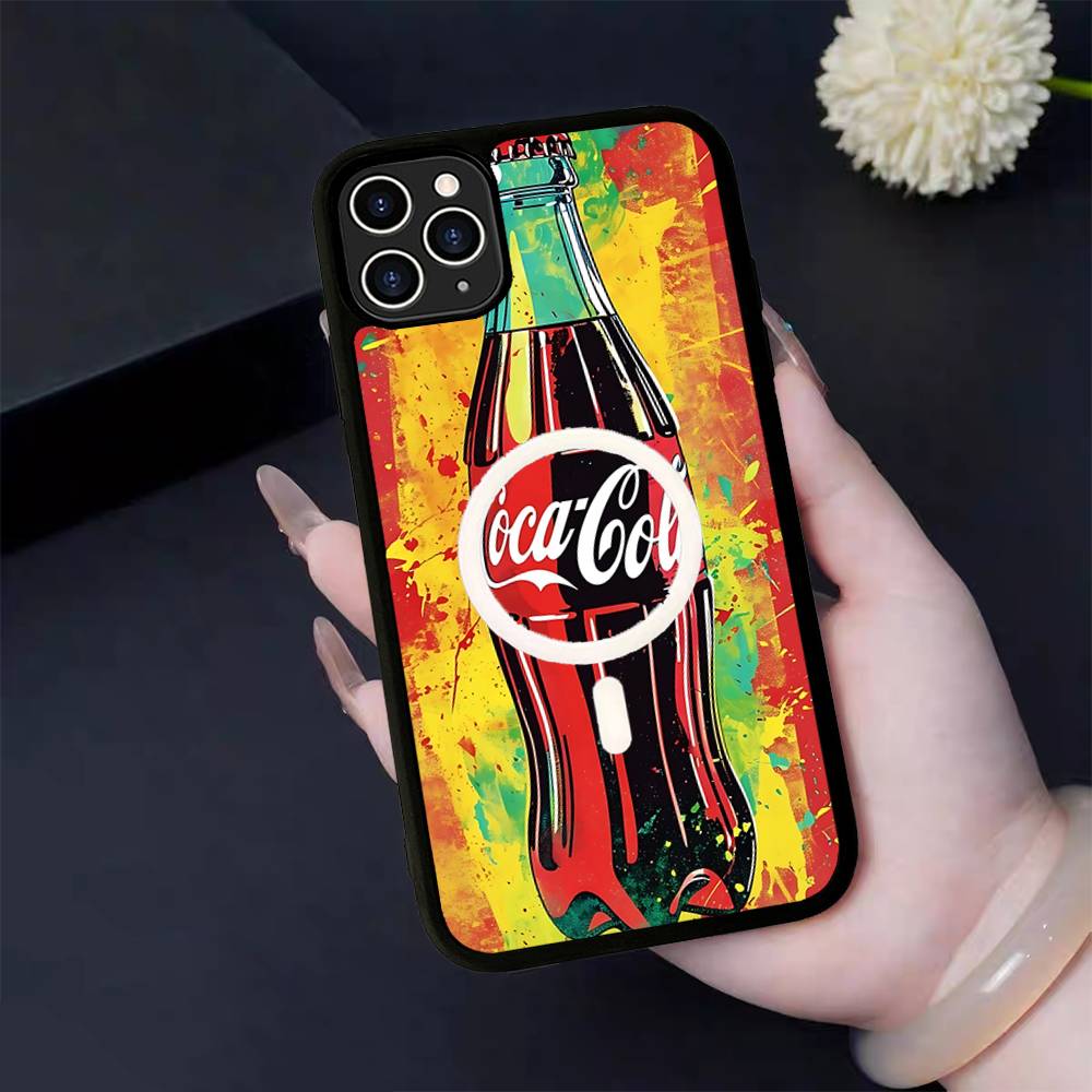 Bevande Calde C-Coca C-Cola Custodia Magnetica per Telefono Magsafe Wireless PC+TPU Per IPhone 11 12 13 14 15 16 17 Pro Max Plus
