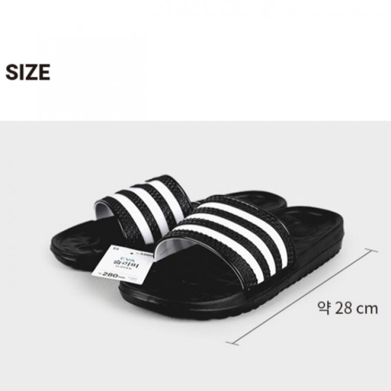 Daiso Eva Black Three Wire Slippers About 280 Mm