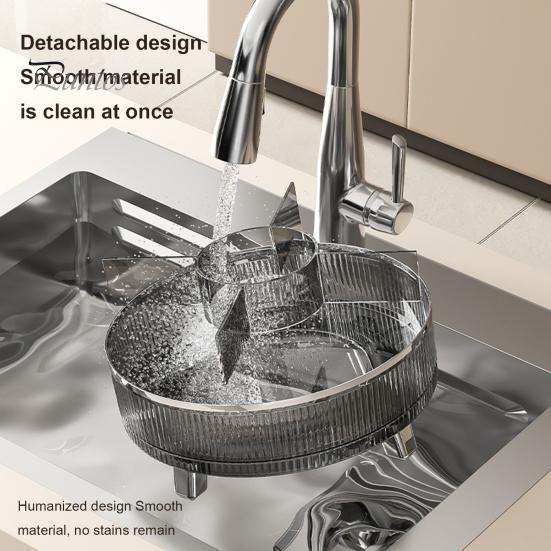 Vassoio Portatutto Con Scomparti E Coperchio | 8 Scomparti Per Snack, Verdure E Frutta | Contenitore Da Picnic Con Manico | 31x24x7 Cm