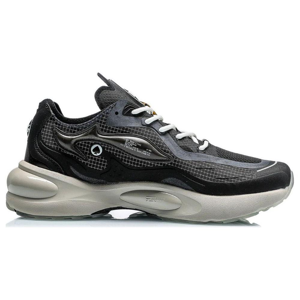 Li Ning V8 Thick Sole Sports Shock Absorbing Non-Slip Wear-Resistant Low-Top Running Shoes Men Running Shoes Cloud-Gray ARHQ049-2