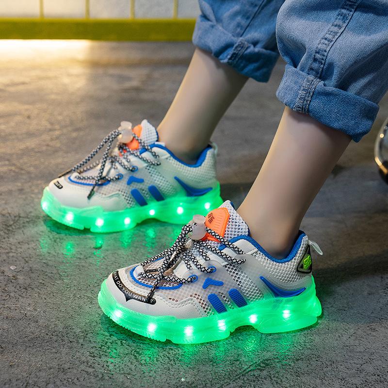 Boys Girls Shoes Summer Casual Mesh Breathable Sneakers 2025 New Trendy Korean Version Fashion Old Shoes