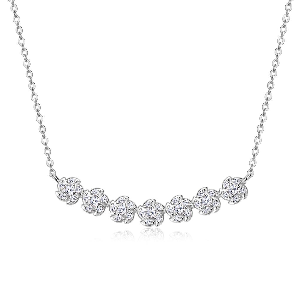Moissanite Diamond Necklaces for Women, Dainty 14k Gold/925 Sterling Silver Choker Necklace Gold Plated Jewelry Trendy Gift