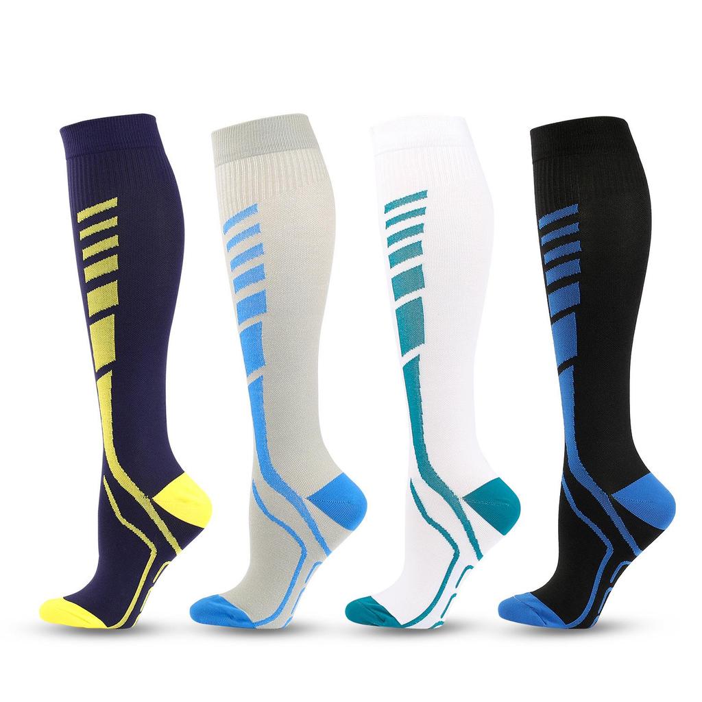 Unisex Multicolor Outdoor Compression Socks for Running – Long Tube Design