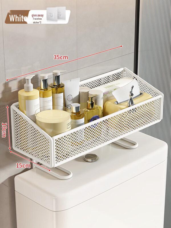 LIEI No-Punch Suction Cup Toilet Storage Rack