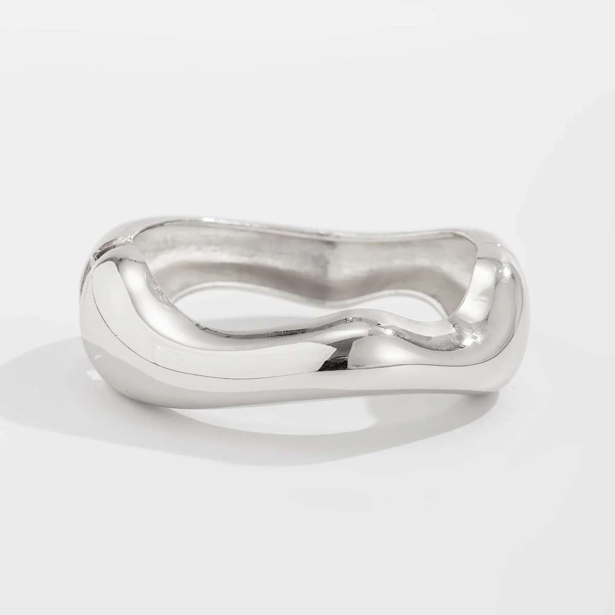 

PuRui Ретро Широкий Манжет Преувеличенные Пружинные Браслеты для Женщин Массивные Толстые Тяжелый Металл Панк Неправильной Геометрической Формы Браслеты Циркон