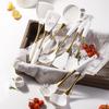 8pcs White Silicone Cooking Utensils with Strong Gold Handle Kitchen Essentials, Silicone Spatula Cooking Spoons