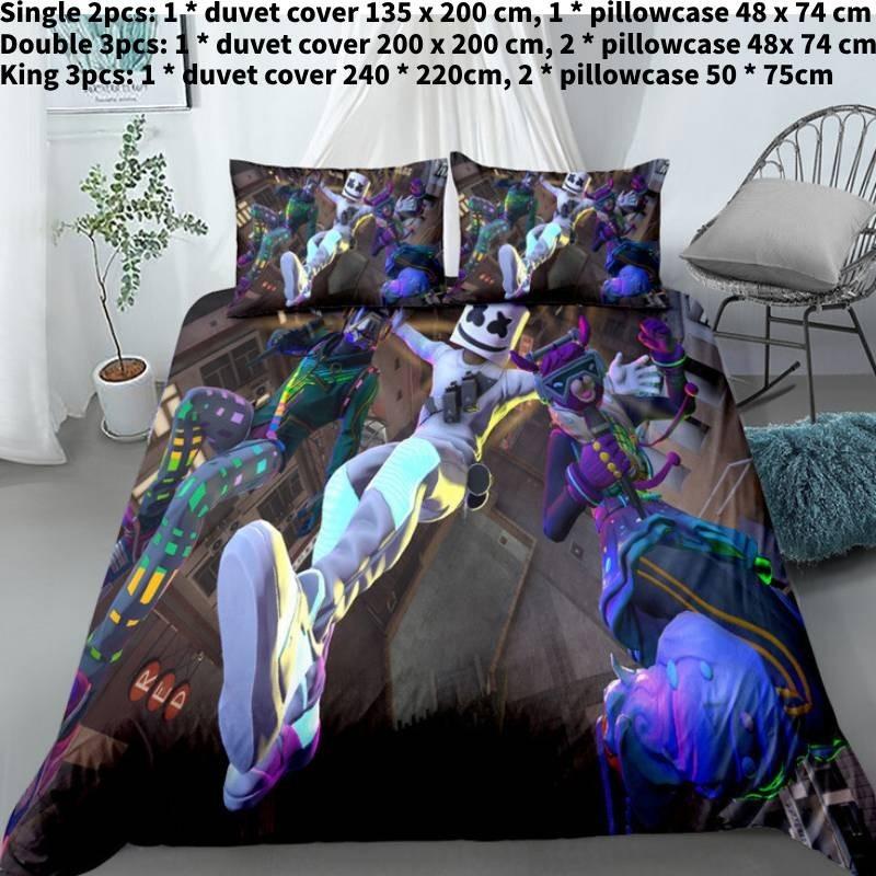 High Definition Digital Printing 3-piece Bedding Set For Us Size Bed Modern Style Bed Sheet Set Single