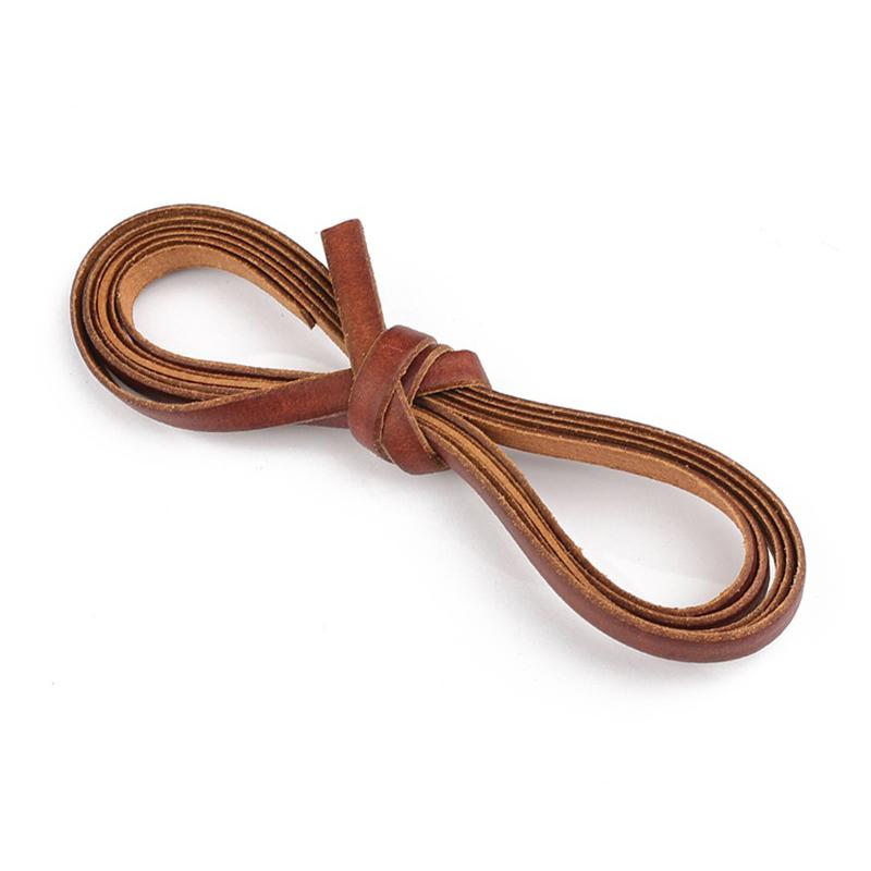 2M Vintage Ko-läder Snöre Band Rund/Platt Rep Snöre Diy Armband Halsband Flätat Hantverk Smyckestillverkning Tillbehör