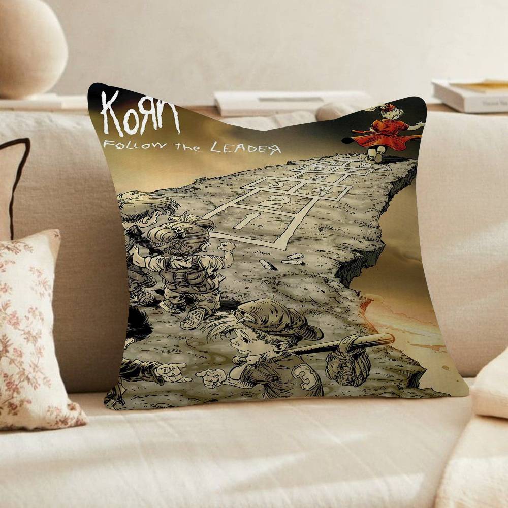 Korn Rock Band Music Album Maple Design Cushion Cover Happy Autumn Harvest decor Holiday Decorati Pillow Cover