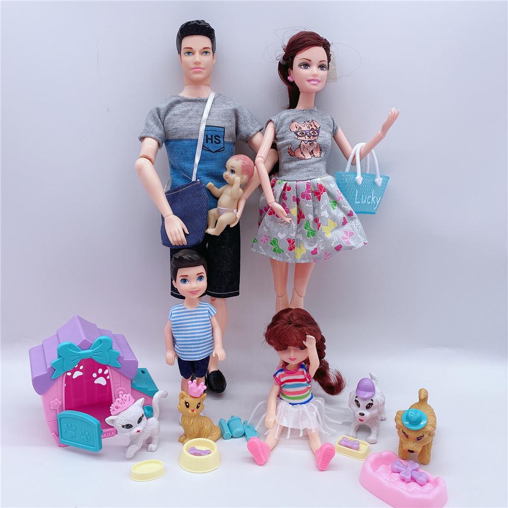 Pregnant Barbie Doll with Baby, Family of Five Set, Perfect Playhouse Gift for Kids