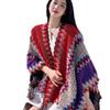 Ethnic Yunnan Style Women's Spring/Summer Long Cape Shawl with Tassels