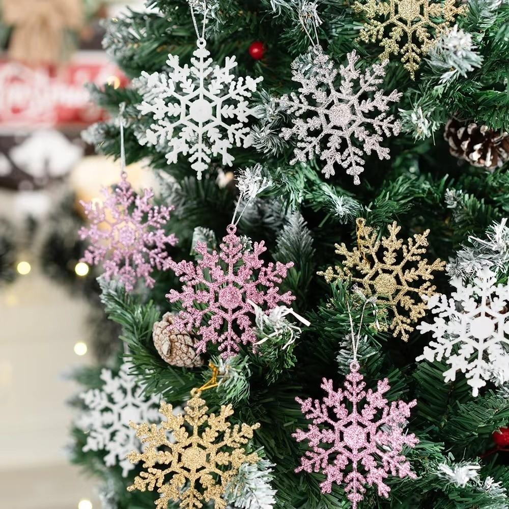 3Pcs/set Exquisite Snowflakes Pendants Acrylic Xmas Tree Ornaments Merry Christmas