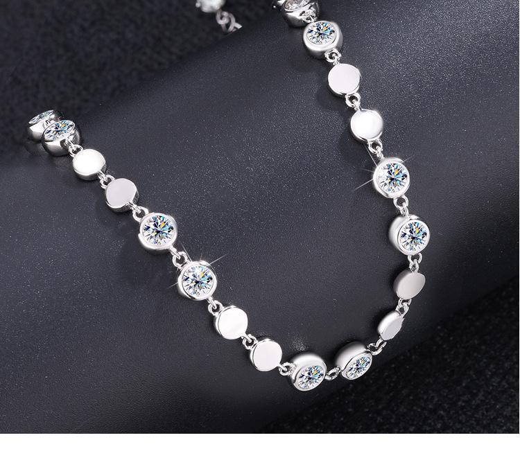 S925 Sterling Silver Moissanite Bracelet - High-End Fashion Jewelry