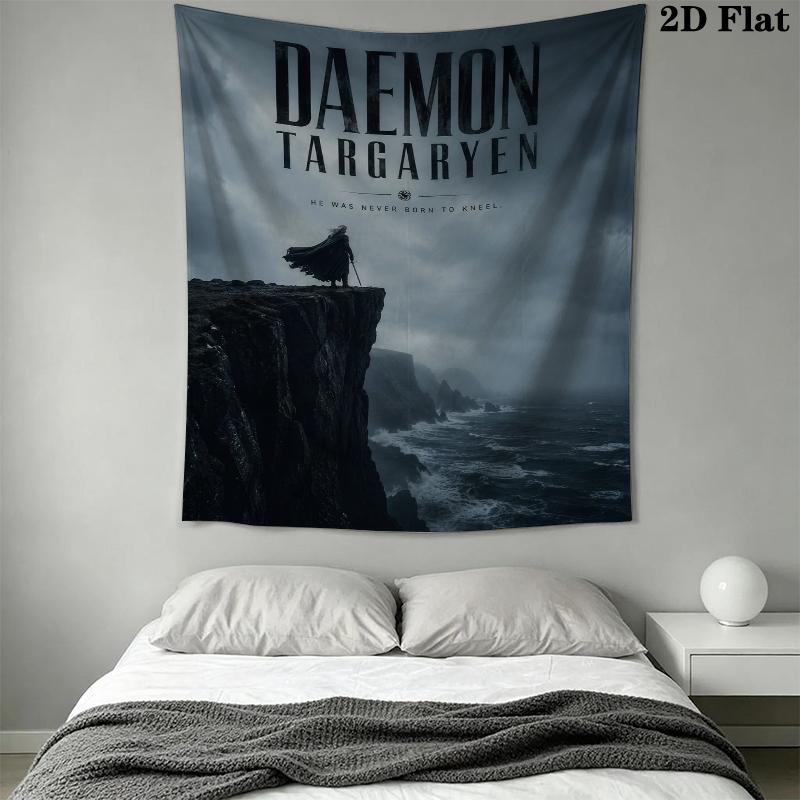 Tapiz de Pared de Daemon Targaryen Colgante de Pared Estético Manta de Tela Impresa Tapices Decorativos para Dormitorio Sala de Estar Decoración del Hogar