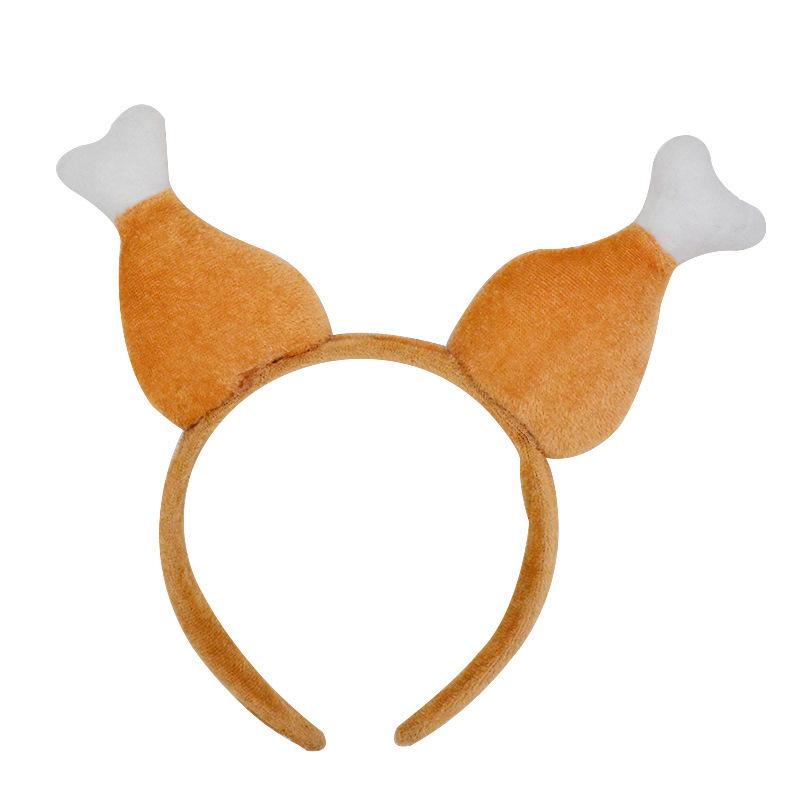 Kreatives Truthahn- und Hähnchenbein-Stirnband für Thanksgiving- und Halloween-Partys