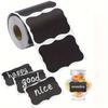 120pcs Black Waterproof Reusable Blackboard Rectangle Sticker Labels for Jewelry Name Price Display Tag Small Business Packaging