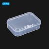 Clear Storage Box with Hinged Lid, Plastic Stackable Rectangle Organizer Container for Bead Jewelry Small Item Art Craft Project