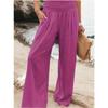 Casual Elastic High Waist Wide Leg Pants