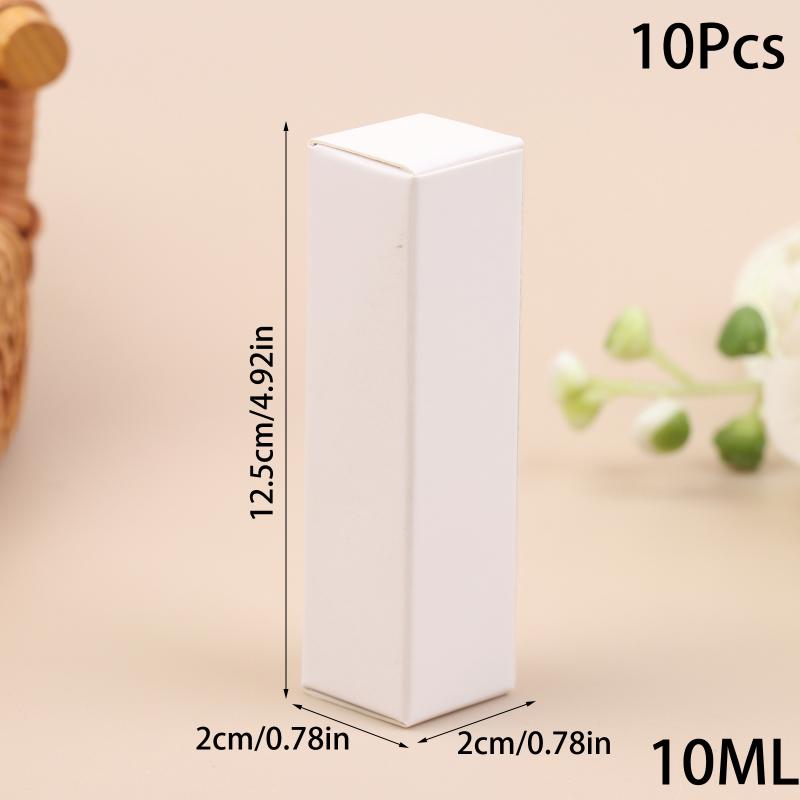 10Pcs Essential Oil Bottle Packaging Box White Black Kraft Paper Tube Cardboard Boxes Lipstick Perfume Box Blank Cosmetic Box