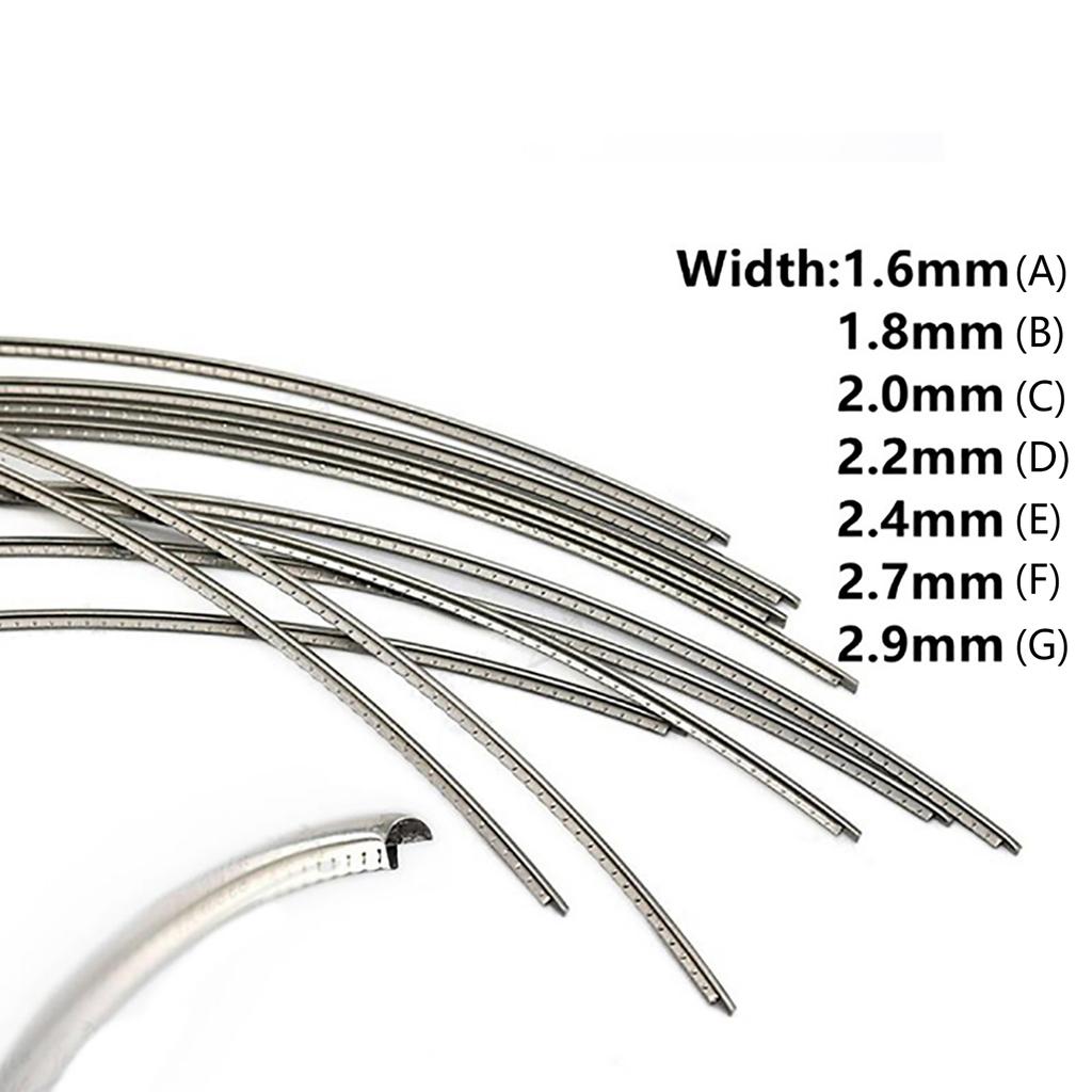 1 Roll Guitar Fret Wires 1.6-2.9mm 2.5Meter Cupronickel Guitar Fretwire for Electric Guitar Bass Fingerboard Replacement