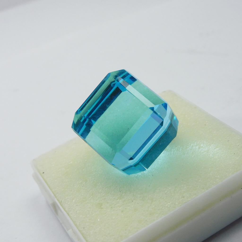 52.50 Ct Lab-Created Blue Sapphire Cube Cut CERTIFIED Gemstone Best For Gifting M-1027-Ra