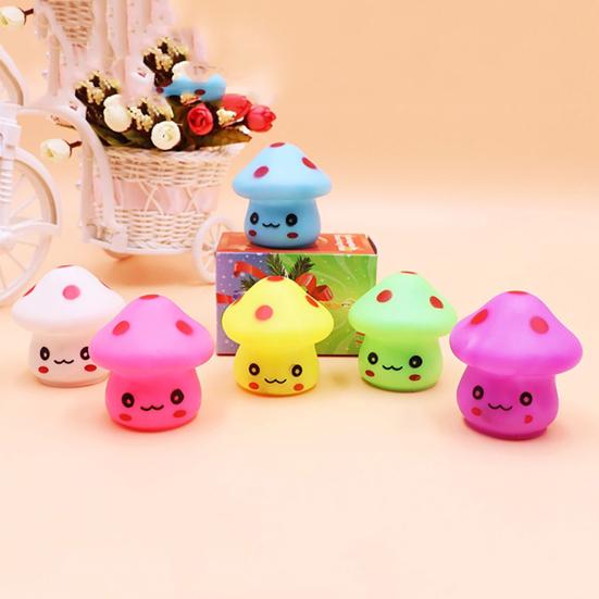 Night Light Fantastic Vinyl Mushroom Cute Light LED for Desk Decor