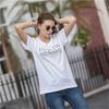 Fashion Clothes Summer T-shirts Women's Casual Short Sleeve Shirts Letter Printed Blouses Ladies Solid Color Loose Cotton T-shirts
