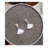 Korean Style Shell Fan Shape Earrings Fashion Simple Elegant Jewelry