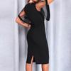 Women's Business Career Commute Dress Long Sleeve V-Neck Sexy Knee Length Dress