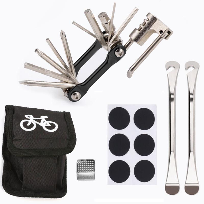Bicycle Repair Kit 16 In 1 Multitool Set For Mountain And Road Bike Maintenance