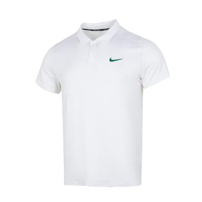 Solid Color Pullover Casual Sports Polo Shirt Men Tops White FD5318-102