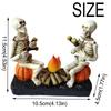 Durable Pumpkin Skull Figurine Resin Halloween Ornament  Office Display
