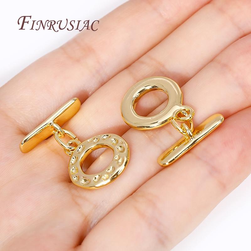 Multi Styles High Quality Brass Toggle Clasps 18K Gold Plated Bracelet Connect Clasps DIY Jewelry Making Supplies OT Clasps