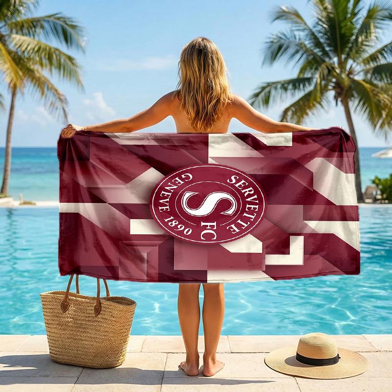 Servette FC stampa Asciugamano da Spiaggia Quick Dry Microfibra Assorbente Portatile da Viaggio Asciugamano per Nuoto