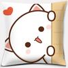 45x45cm Cartoon Cute Peach Blossom Cat Series Pillowcase Living Room Sofa Office Seat Soft Cushion Cover Home Decoration