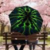 1pc Psychedelic Patterns Automatic Open/Close Umbrella with Windproof, 8-Rib Sturdy Canopy, Durable Ribs, Fashionable Design1198A