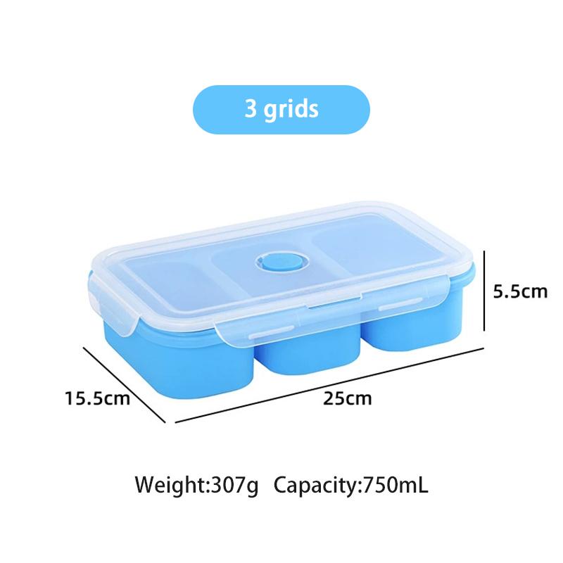 Multi Grid Soup Jelly Box Fruit Food Crisper Retain Freshness Silicone Rubber Complementary Food Freeze Storage Microwave Oven