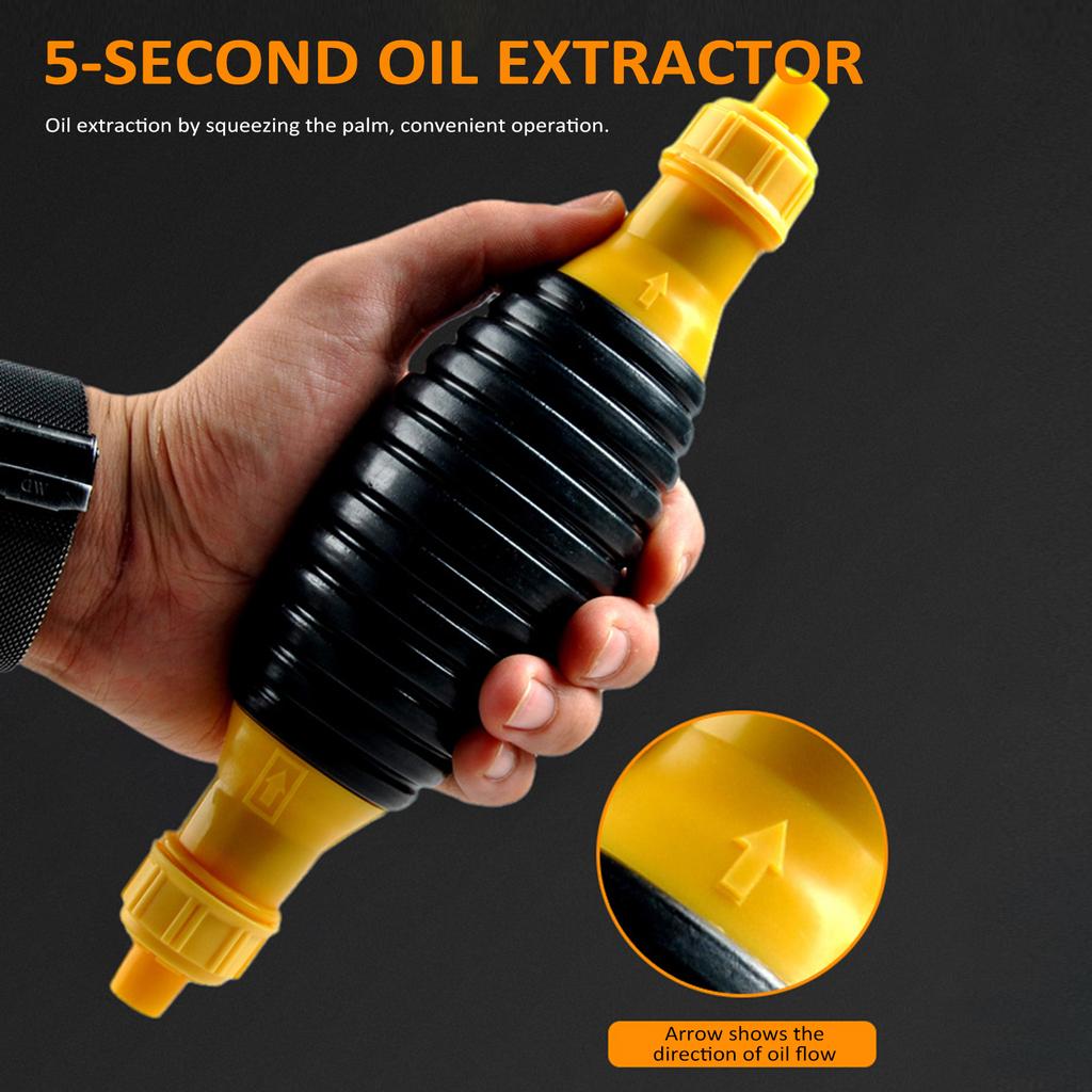 Siphon Hand Pump, Portable High Flow Manual Car Fuel Transfer Pump with 3.2 Ft Syphon Hose for