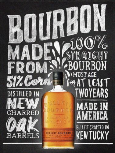 

Bourbon Retro Metal PlaqueSign Pub Bar Man Cave Novelty GiftAluminum 20x30cm（7.8x11.8inch）